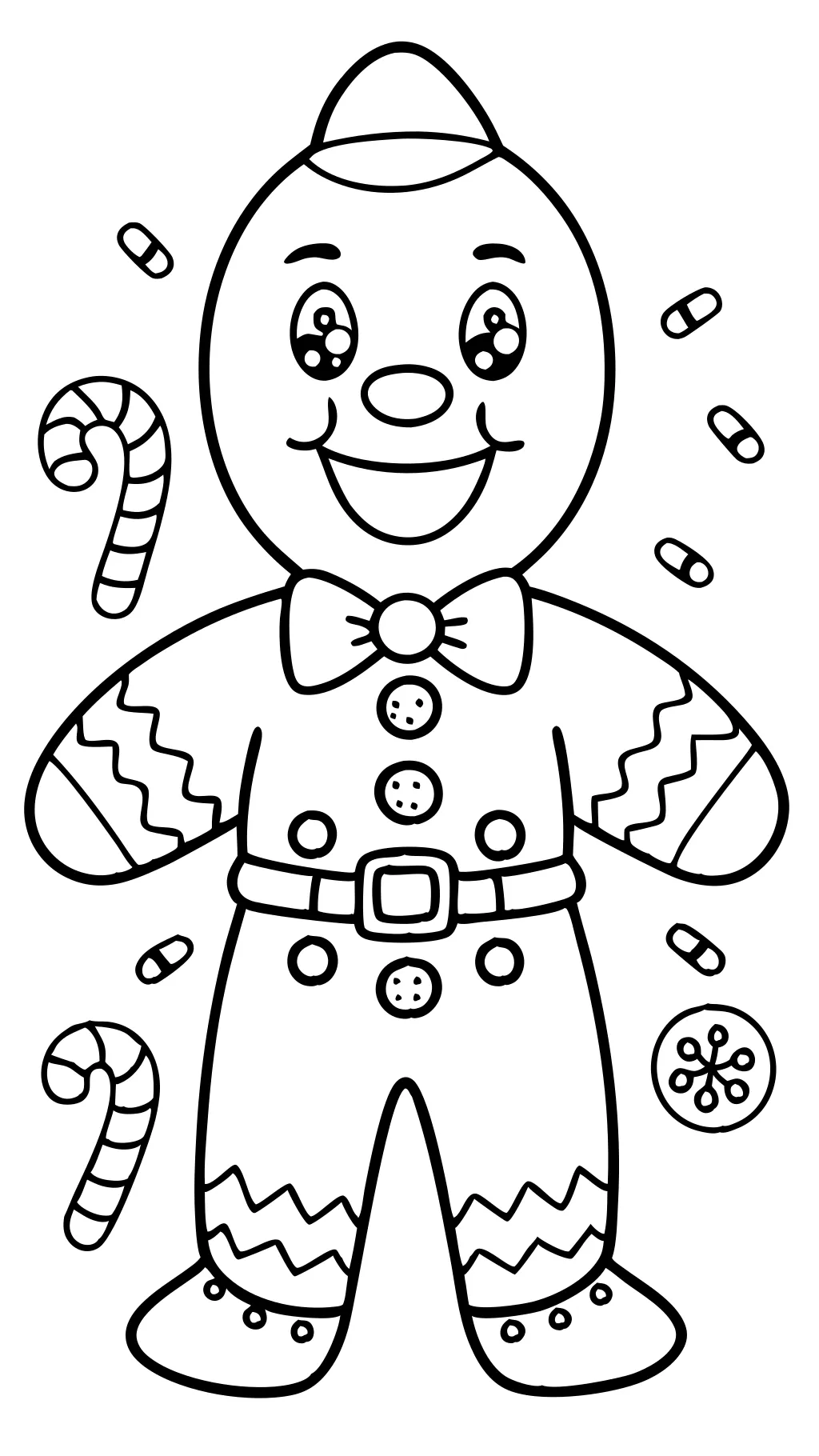 Páginas para colorear gratis Gingerbread Man